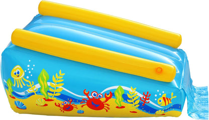 My First Water Slide and Splash Pool with Sprinkler, 98" X 59" X 24" Inflatable Outdoor Slide and Pool for Kids
