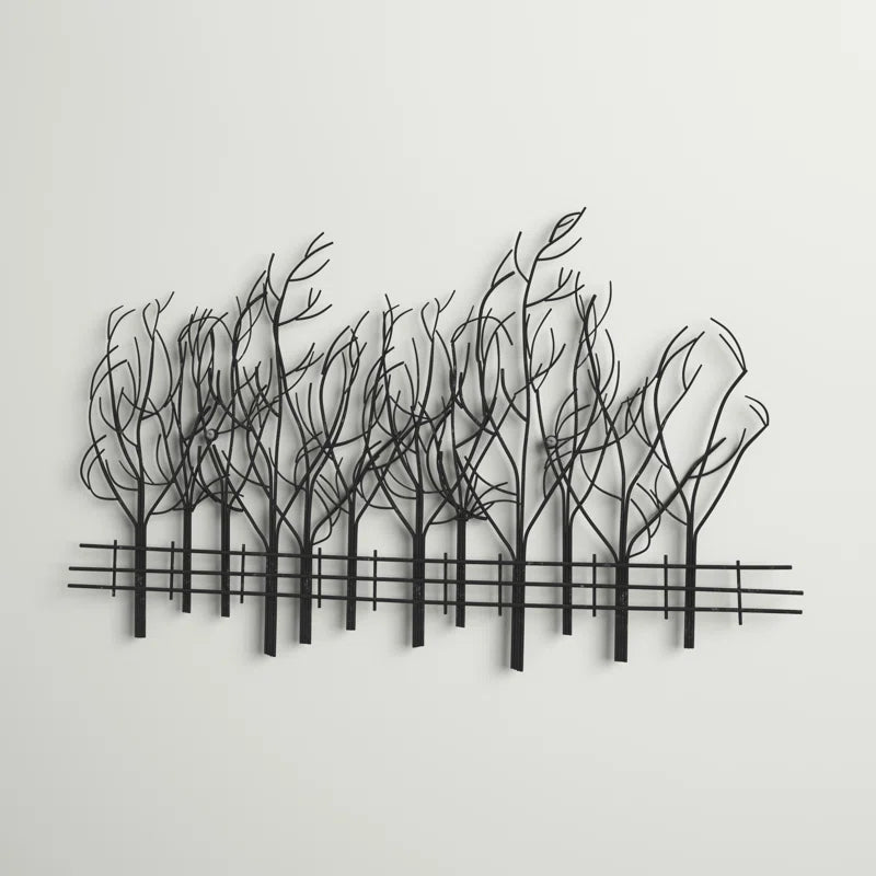 Metal Field of Twelve Trees Wall Decor