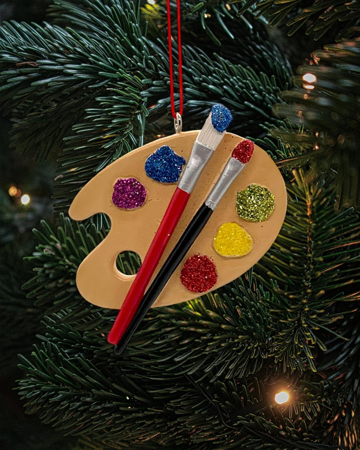 Ganz Painters Palette Resin Hanging Christmas Ornament - Size 3 In.