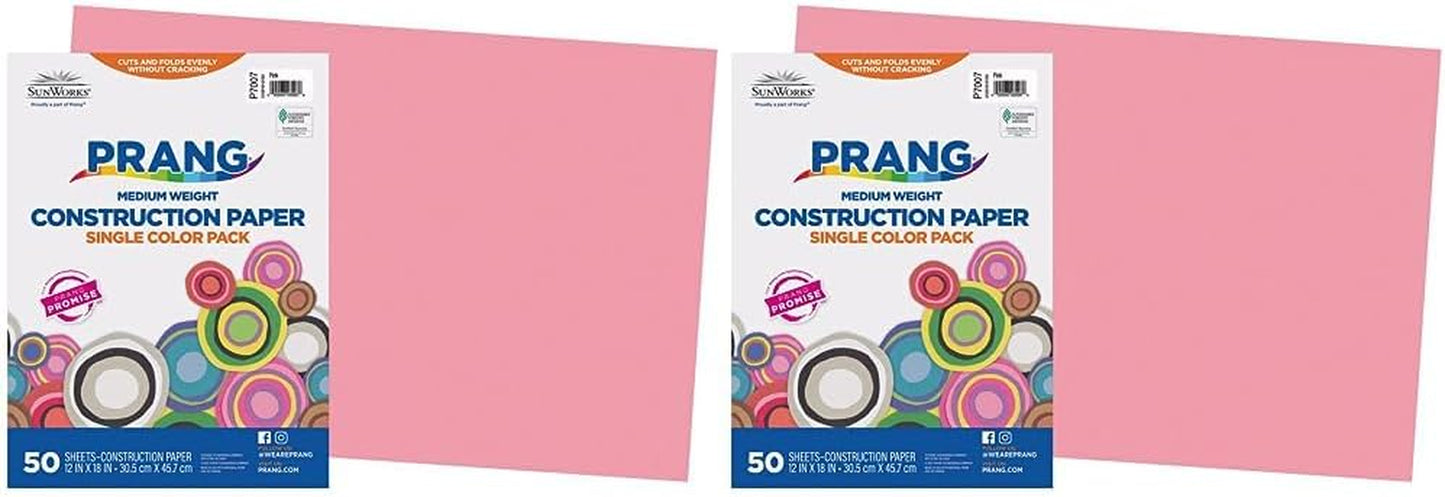 (Formerly ) Construction Paper, White, 12" X 18", 50 Sheets