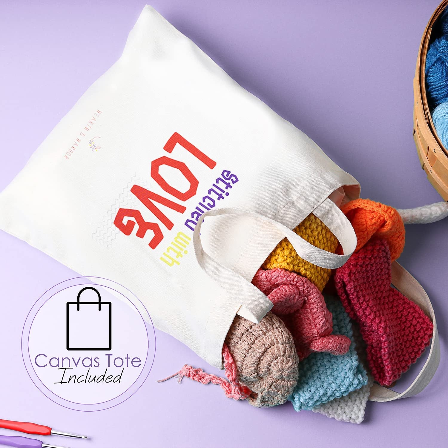 Crochet Kit for Beginners Adults, Crochet Kits for Beginner, Learn to Crochet Set, Crocheting Kit, 1500 Yards Crochet Yarn, Crochet Hook Set, Crochet Accessories and Supplies