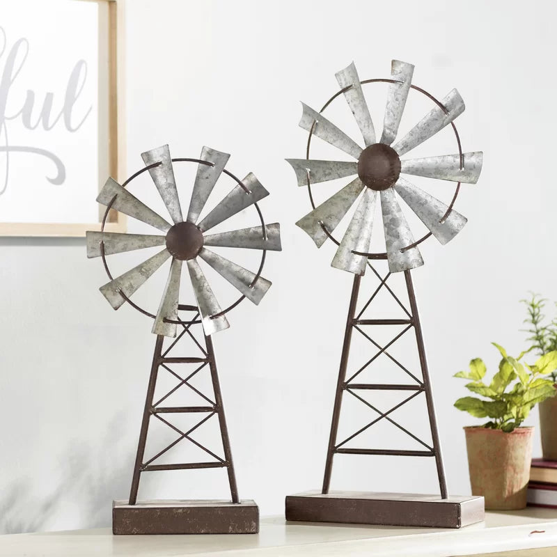 Isaiah Farmhouse Metal Table Top Décor Set