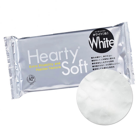Hearty® Soft Extra Pliable/Feather Texture Modeling Clay, White, 200g