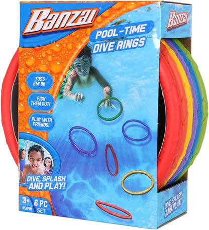 Spring & Summer Toys Pool Time Dive Rings 6-Pack