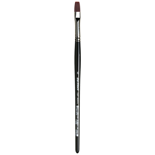 TOP-ACRYL Bright Red-Brown Brush, Synthetic, Acrylic & Oil, Flat, Series 7185K, Size 6