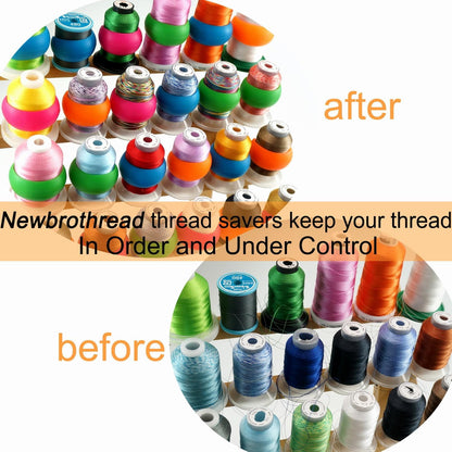 65Pcs Thread Spool Savers - Prevent Thread Tails from Unwinding - No Loose Ends for Sewing and Embroidery Machine Thread Spools