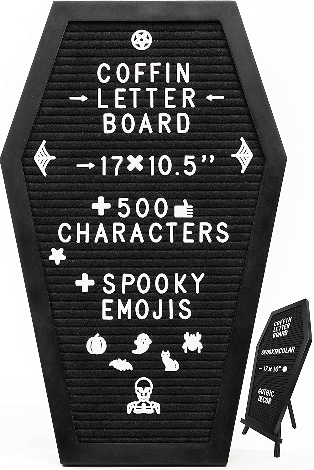 Coffin Letter Board Black