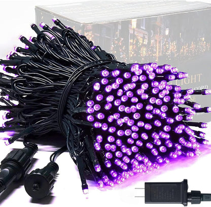 250 LED Halloween String Lights, 91.5Ft Purple Halloween Lights Outdoor Waterproof, 8 Lighting Modes Connectable Christmas Tree Lights for Yard Patio Party Holiday Decorations