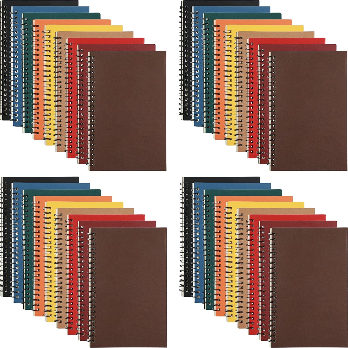 Spiral Notebook Bulk A5 College Ruled Journals Notebooks Lined 8.3 X 5.5 Inch Note Books Composition Writing Thick Paper Notebook for Office Business School Gifts Supplies(Multi Color, 18 Pcs)