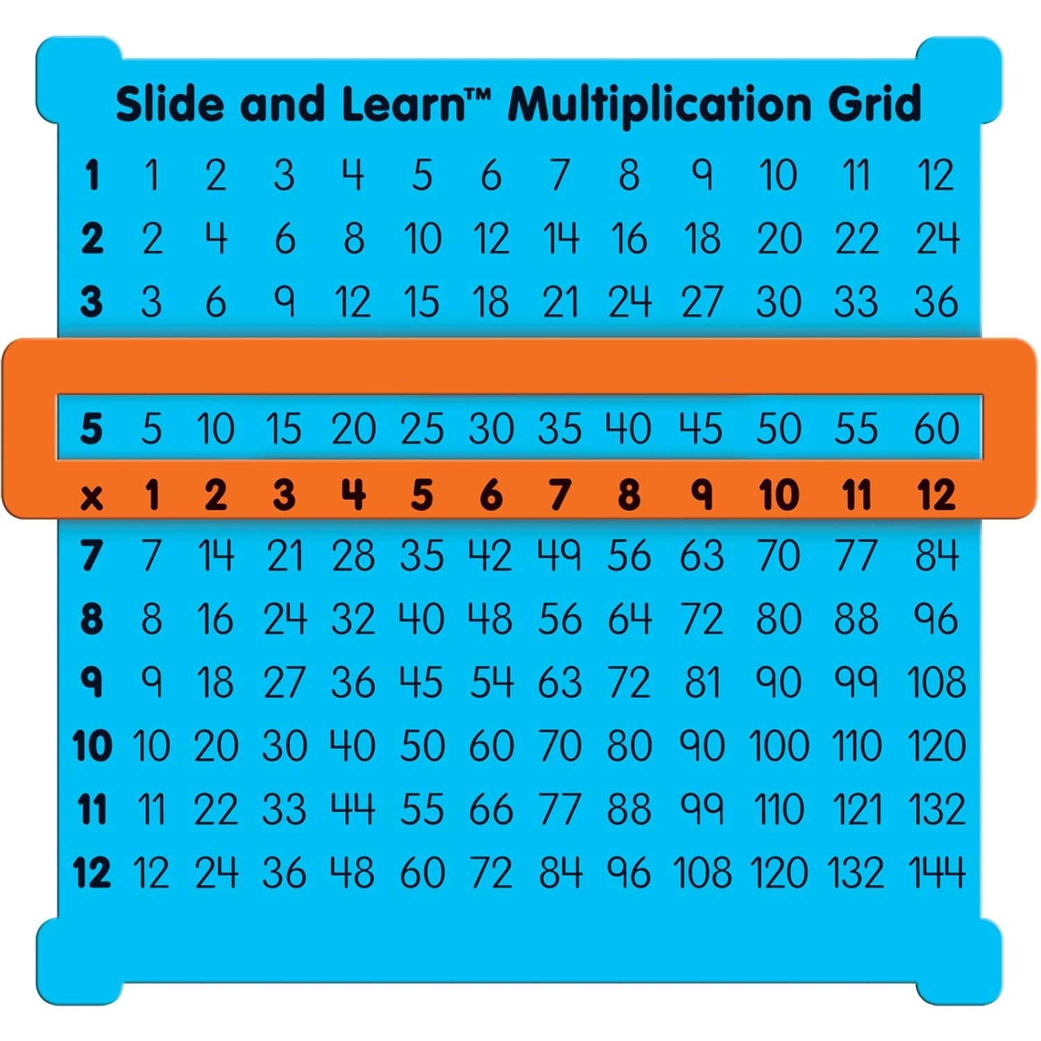 Slide and Learn Multiplication Grids, 5?” by 5½” (Set of 12) – Thin Plastic Multiplication Grid with Viewer Window – Help with Multiplication Problems and Practice Tracking at School