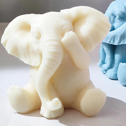 Elephant Mold Elephant Candle Mold Animal Candle Mold Elephant Resin Casting Mold Resin Making Molds Silicone Mold for Candle Home Decorate Mold Candle Making Mold 3D Animal Mold