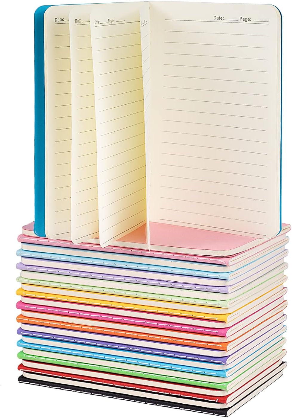 Small Lined Notepads Bulk 60 Pack Mini Journal Pocket Notebooks Set Colorful Cover Notebooks for Kids 3.5 X 5.5 Inches, 30 Sheets/60 Pages