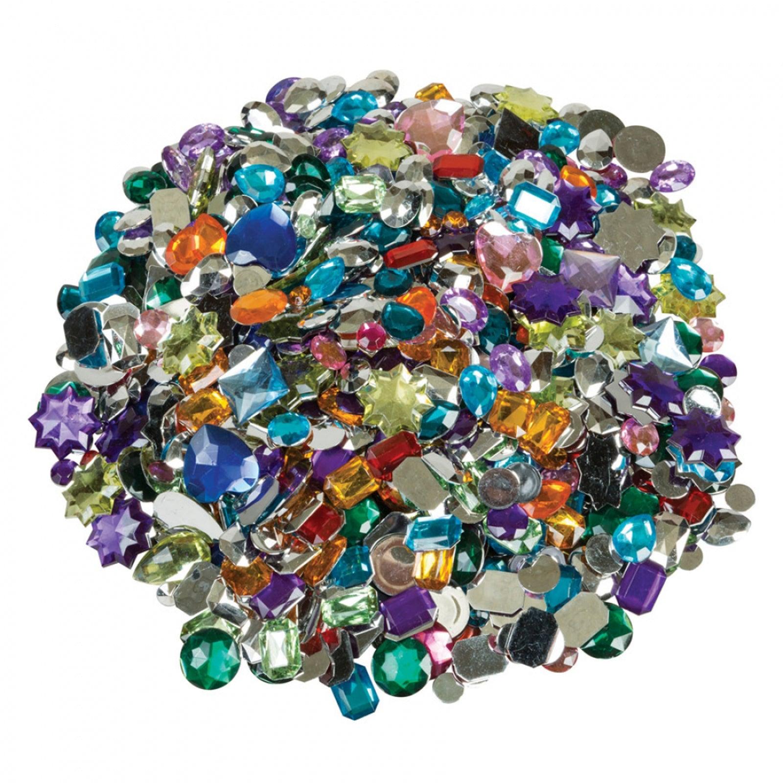 Acrylic Gemstones, Assorted Colors & Sizes, 1 lb. - Loomini