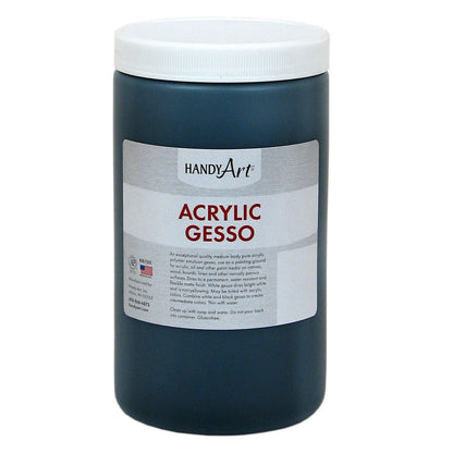 Acrylic Gesso, Black, 32 oz., Pack of 2 - Loomini