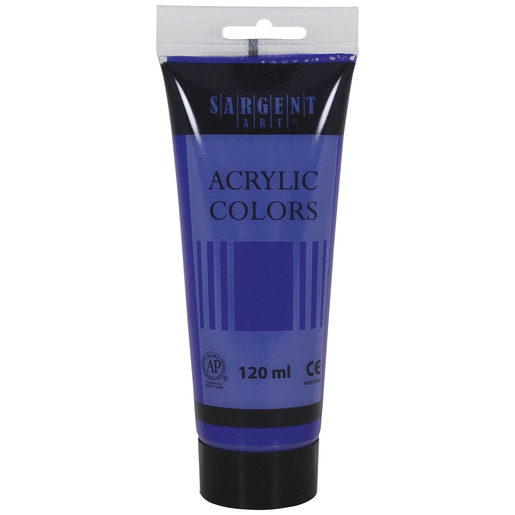 Acrylic Paint Tube, 120 ml, Dark Cobalt Violet, Pack of 6 - Loomini