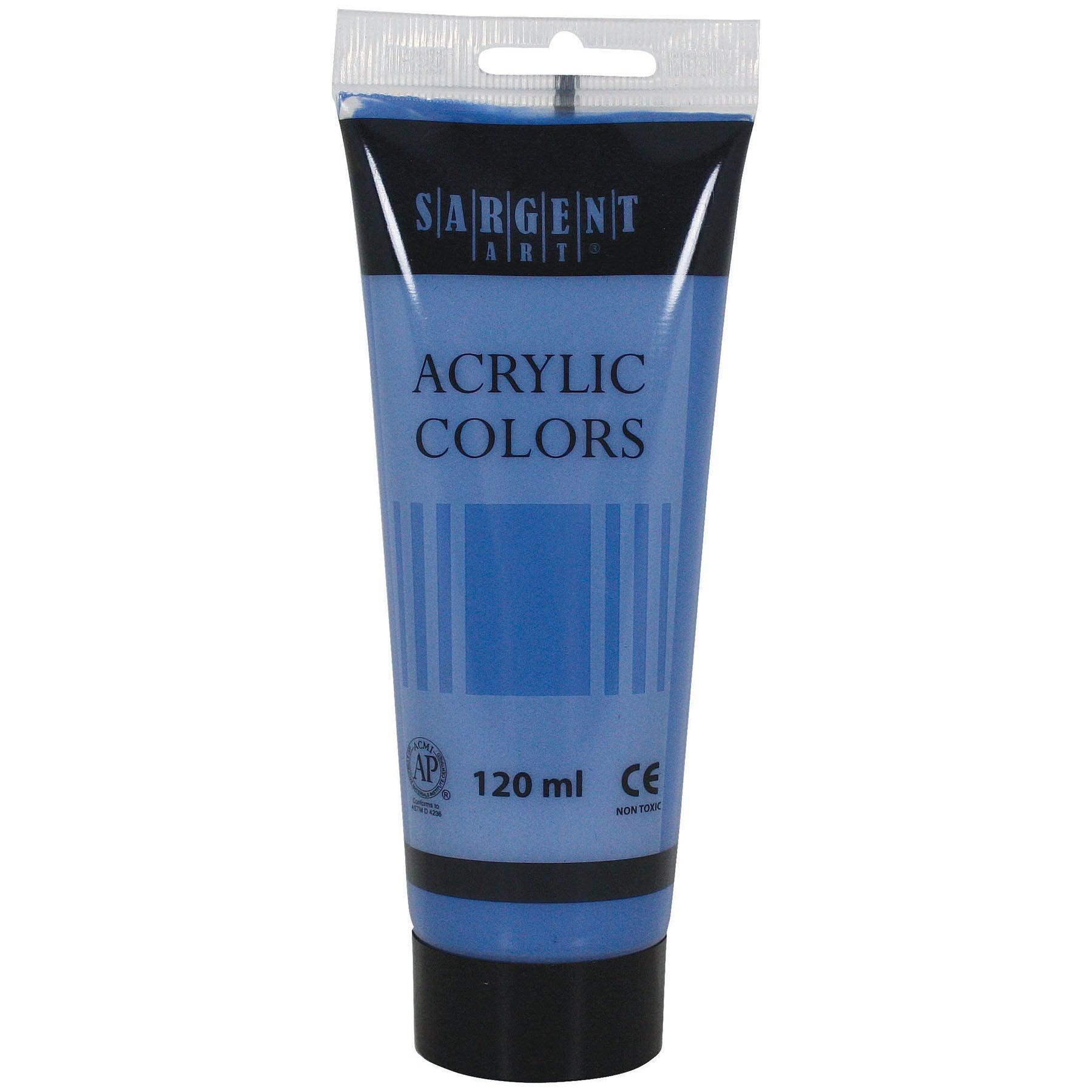 Acrylic Paint Tube, 120 ml, Primary Cyan, Pack of 6 - Loomini