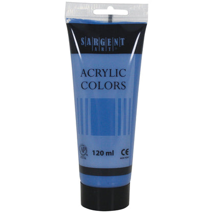 Acrylic Paint Tube, 120 ml, Primary Cyan, Pack of 6 - Loomini