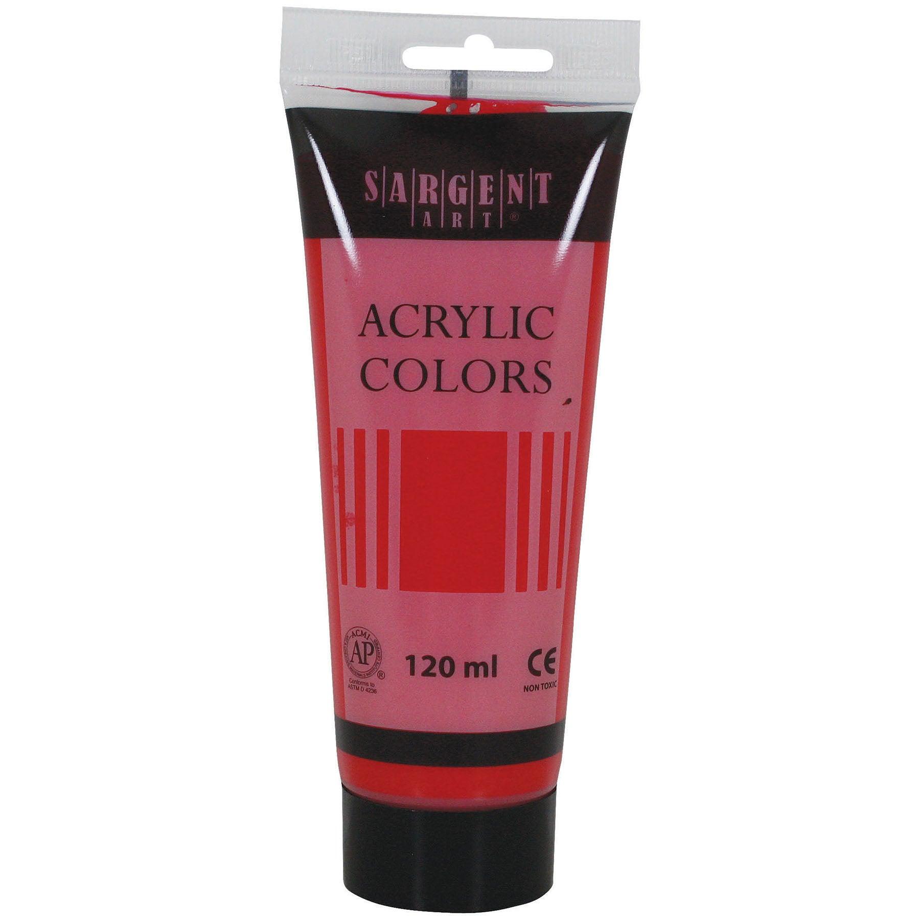 Acrylic Paint Tube, 120 ml, Scarlet Lake, Pack of 6 - Loomini