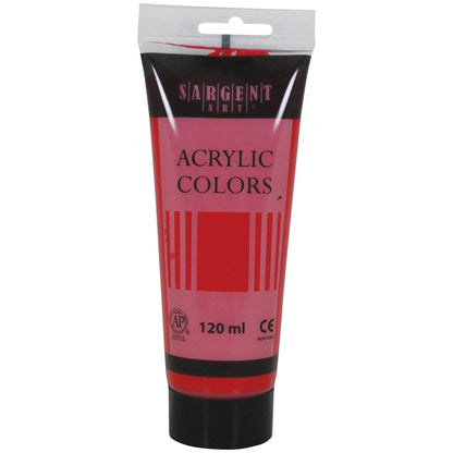 Acrylic Paint Tube, 120 ml, Scarlet Lake, Pack of 6 - Loomini