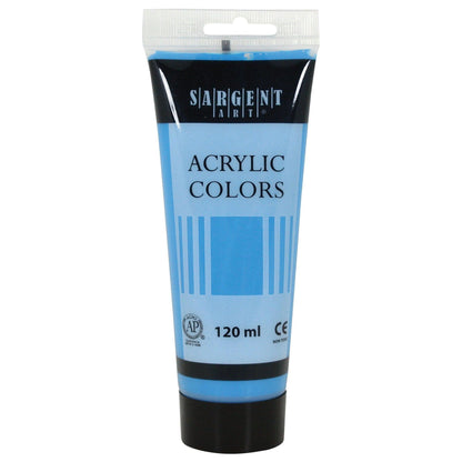 Acrylic Paint Tube, 120 ml, Sky Blue, Pack of 6 - Loomini