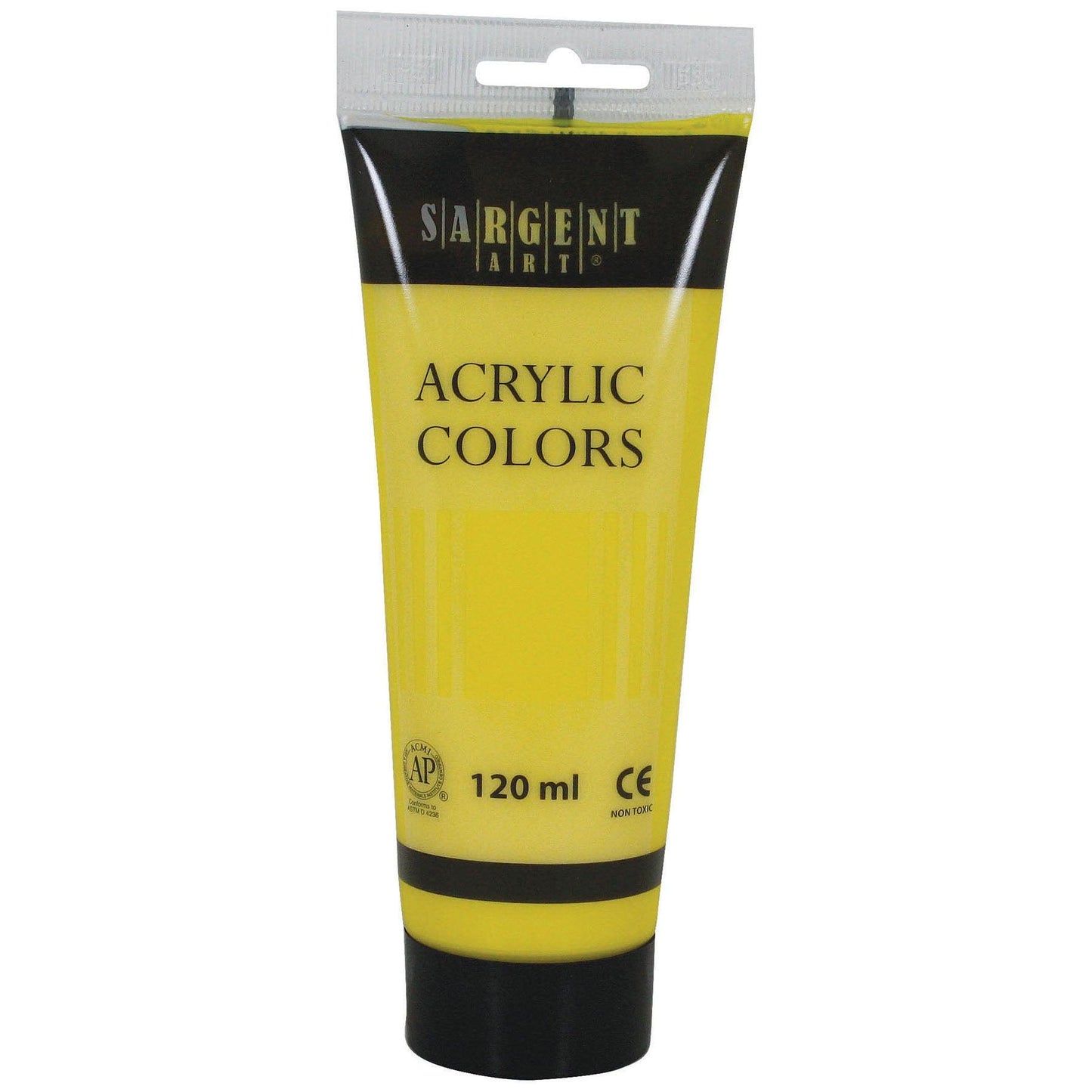 Acrylic Paint Tube, 120 ml, Yellow/Primary Yellow, Pack of 6 - Loomini