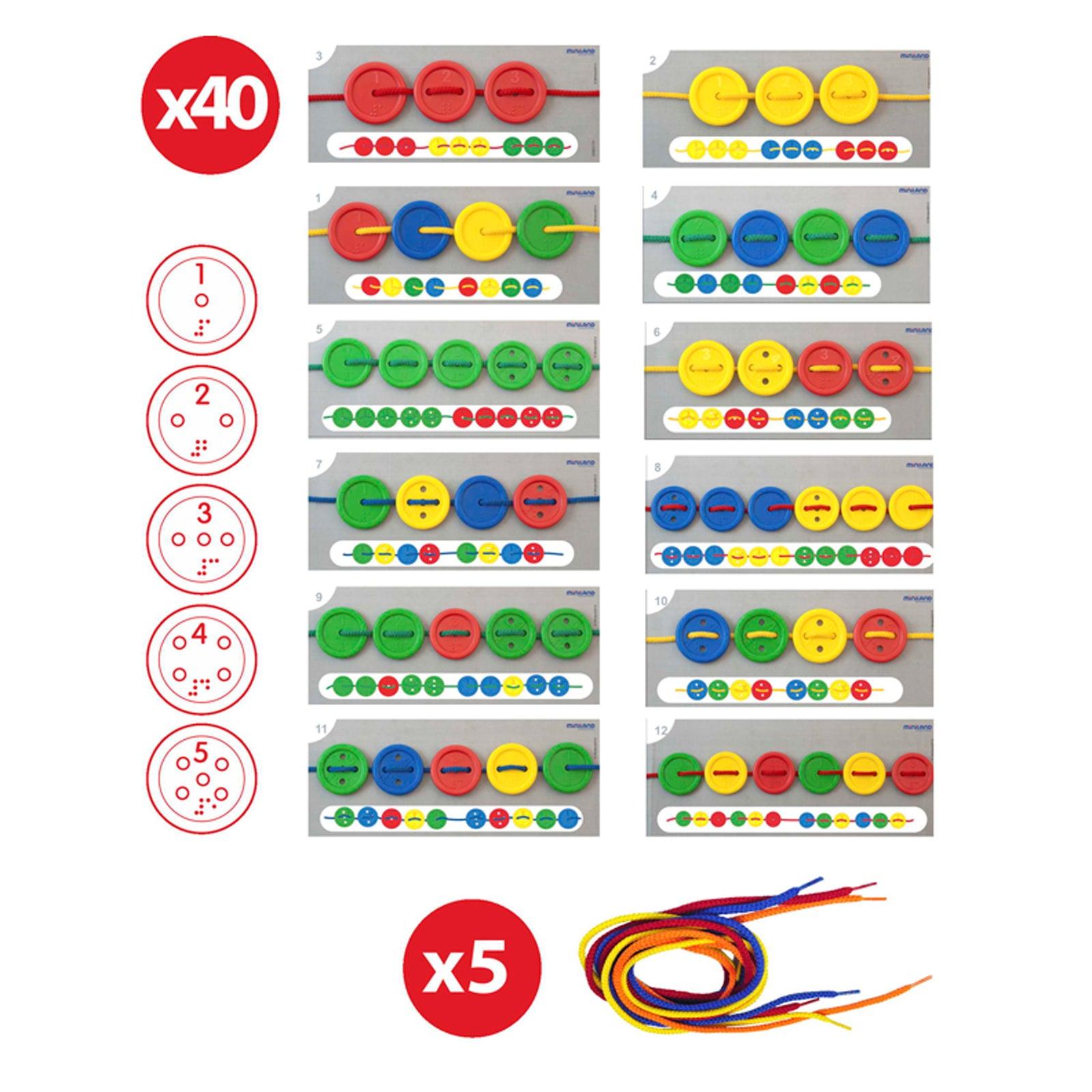 Activity Buttons, 57 Pieces - Loomini