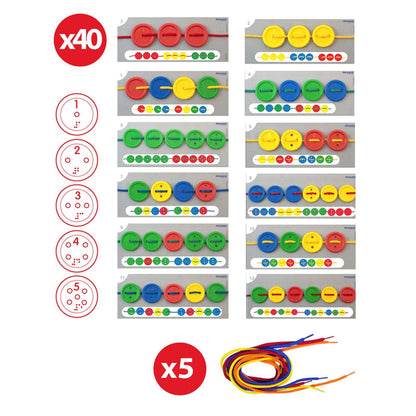 Activity Buttons, 57 Pieces - Loomini