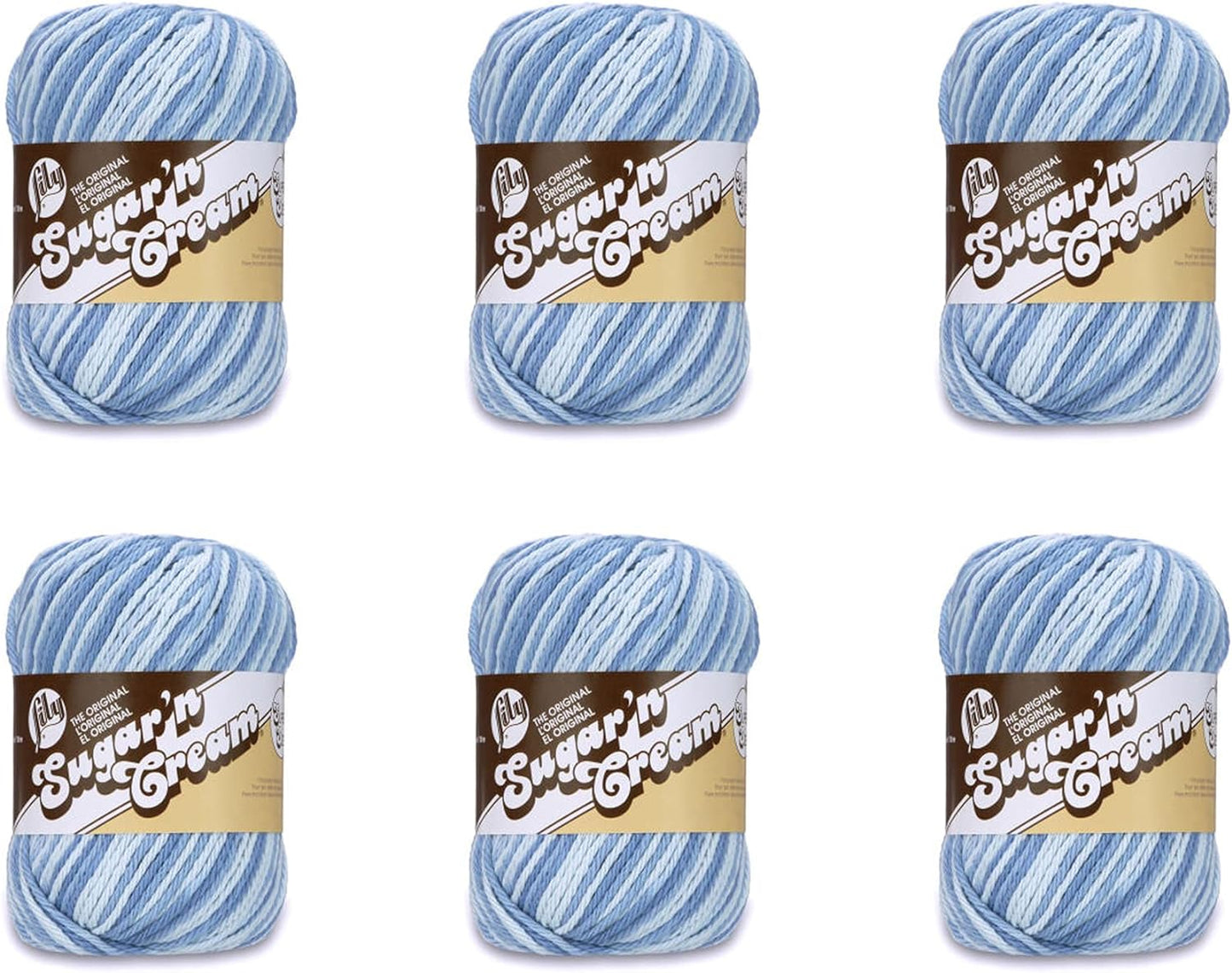 Sugar 'N Cream the Original Solid Yarn, 2.5Oz, Medium 4 Gauge, 100% Cotton - Ecru - Machine Wash & Dry