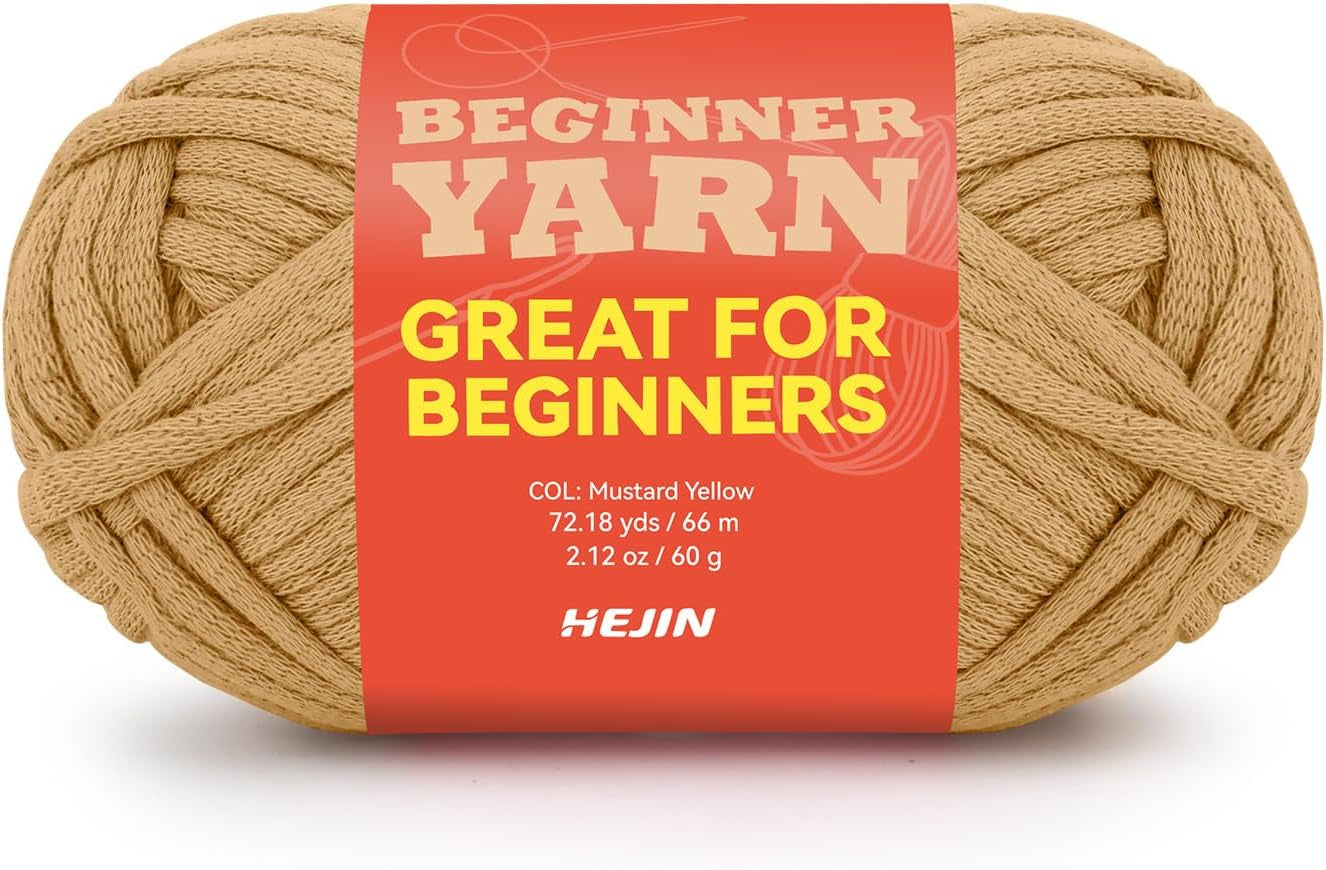 60G Black Yarn for Crocheting and Knitting;66M (72Yds) Cotton Yarn for Beginners with Easy-To-See Stitches;Worsted-Weight Medium #4;Cotton-Nylon Blend Yarn for Beginners Crochet Kit Making