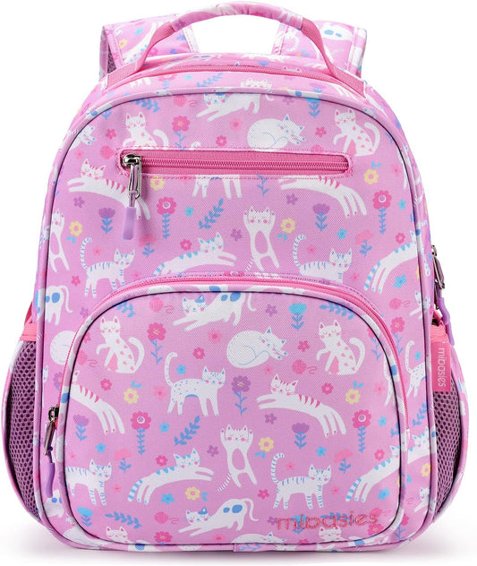 Girls Backpack for Elementary School, Backpack for Girls 5-8, Lightweight Kids Backpacks for Girls（Flower Cat）