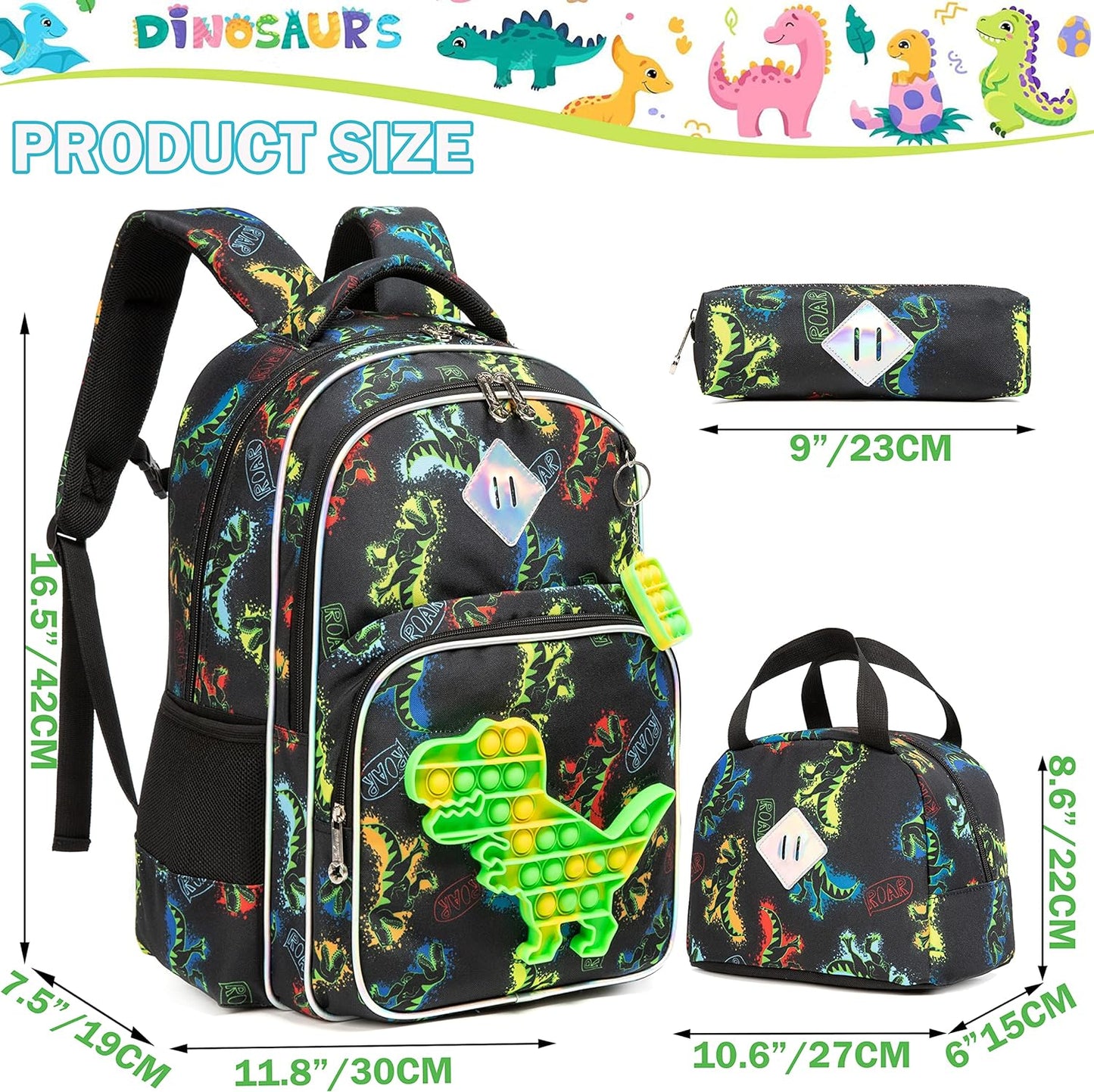 Backpack for Girls Elementary Preschool Kids Lunch Box for School