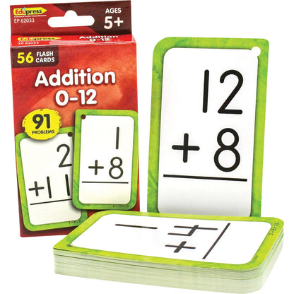 Addition 0-12 Flash Cards, 6 Packs - Loomini