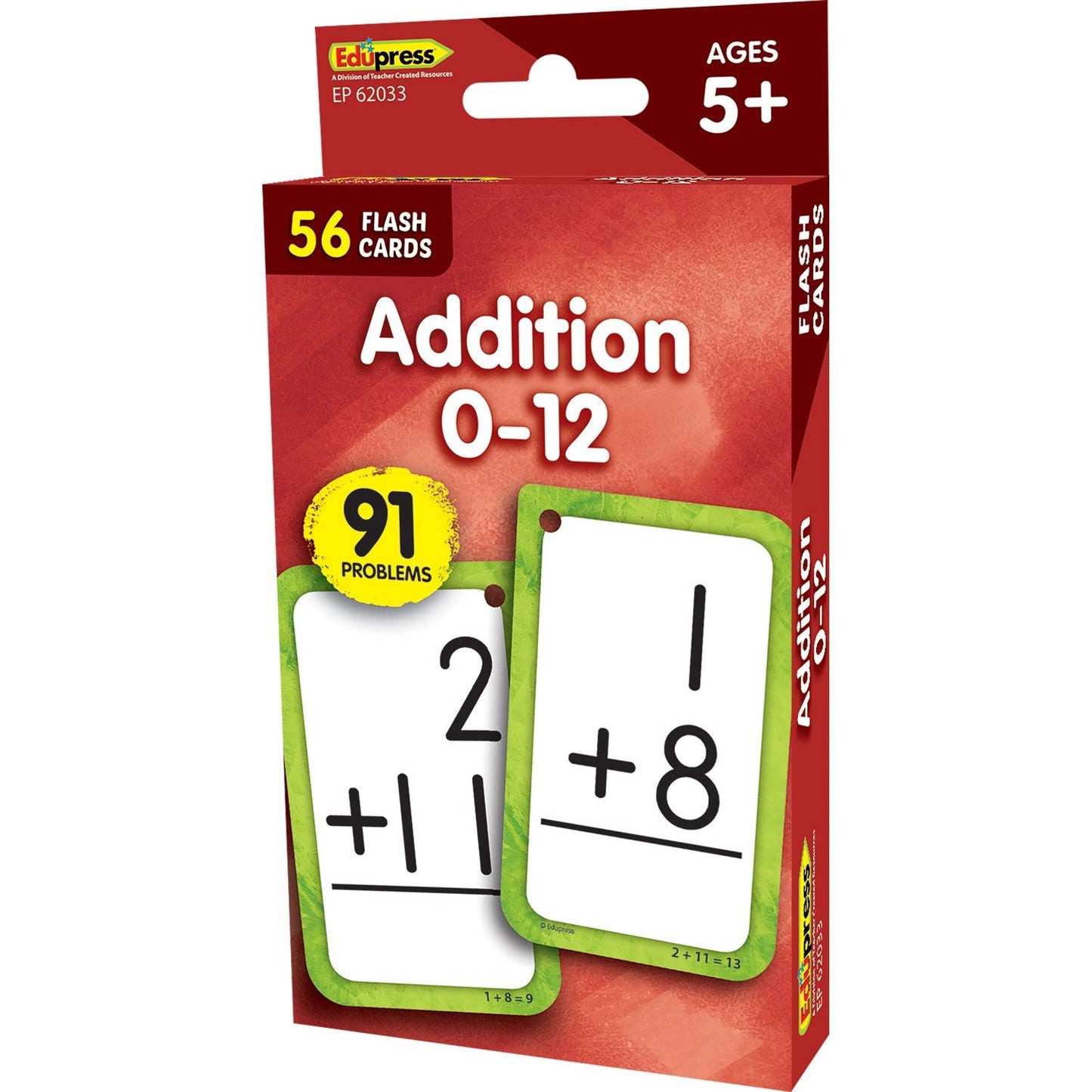 Addition 0-12 Flash Cards, 6 Packs - Loomini