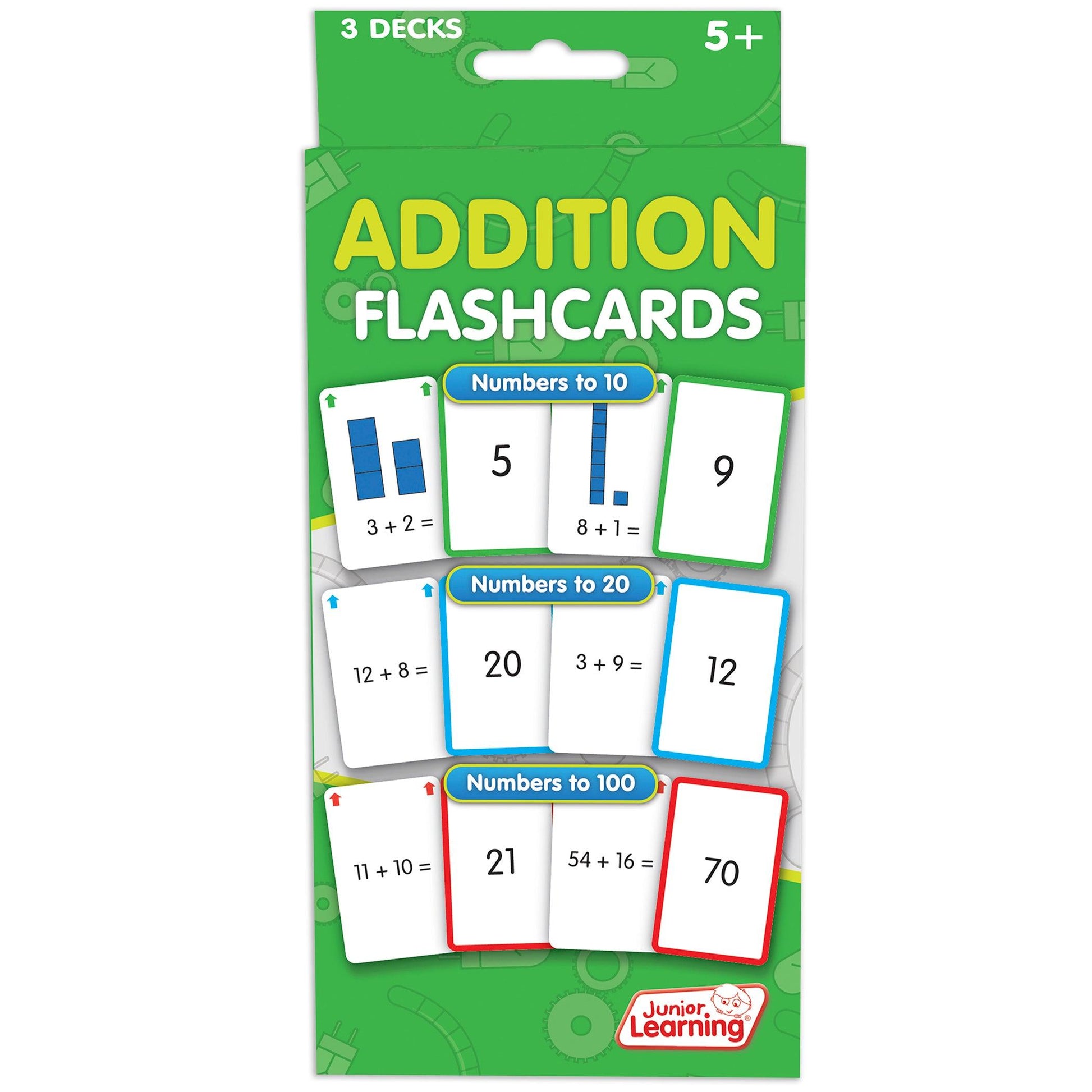 Addition Flashcards, 3 Sets Per Pack, 3 Packs - Loomini