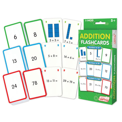 Addition Flashcards, 3 Sets Per Pack, 3 Packs - Loomini