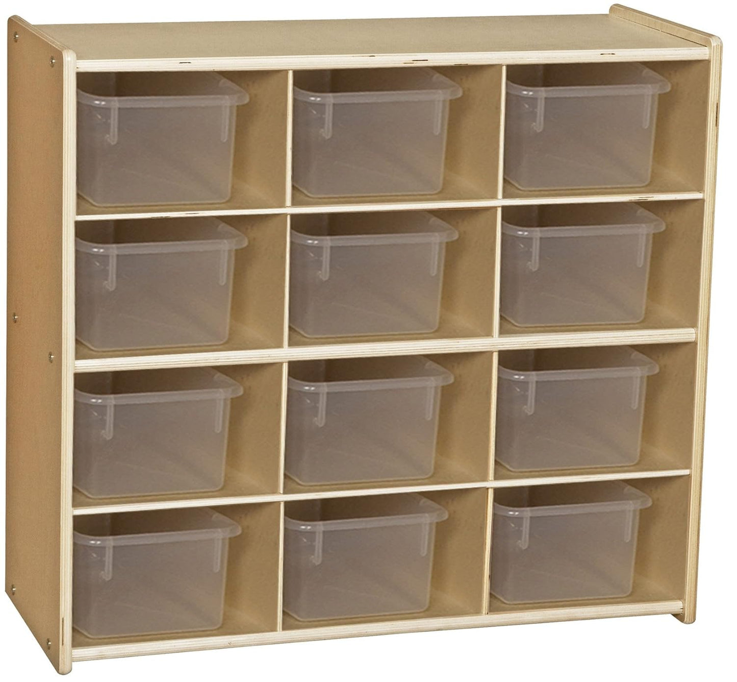 12 Cubbies 100% Birch Plywood Storage Cabinet, Office and Homeschool Organizer for Toys, Books, Art and Craft Supplies [Fully Assembled]