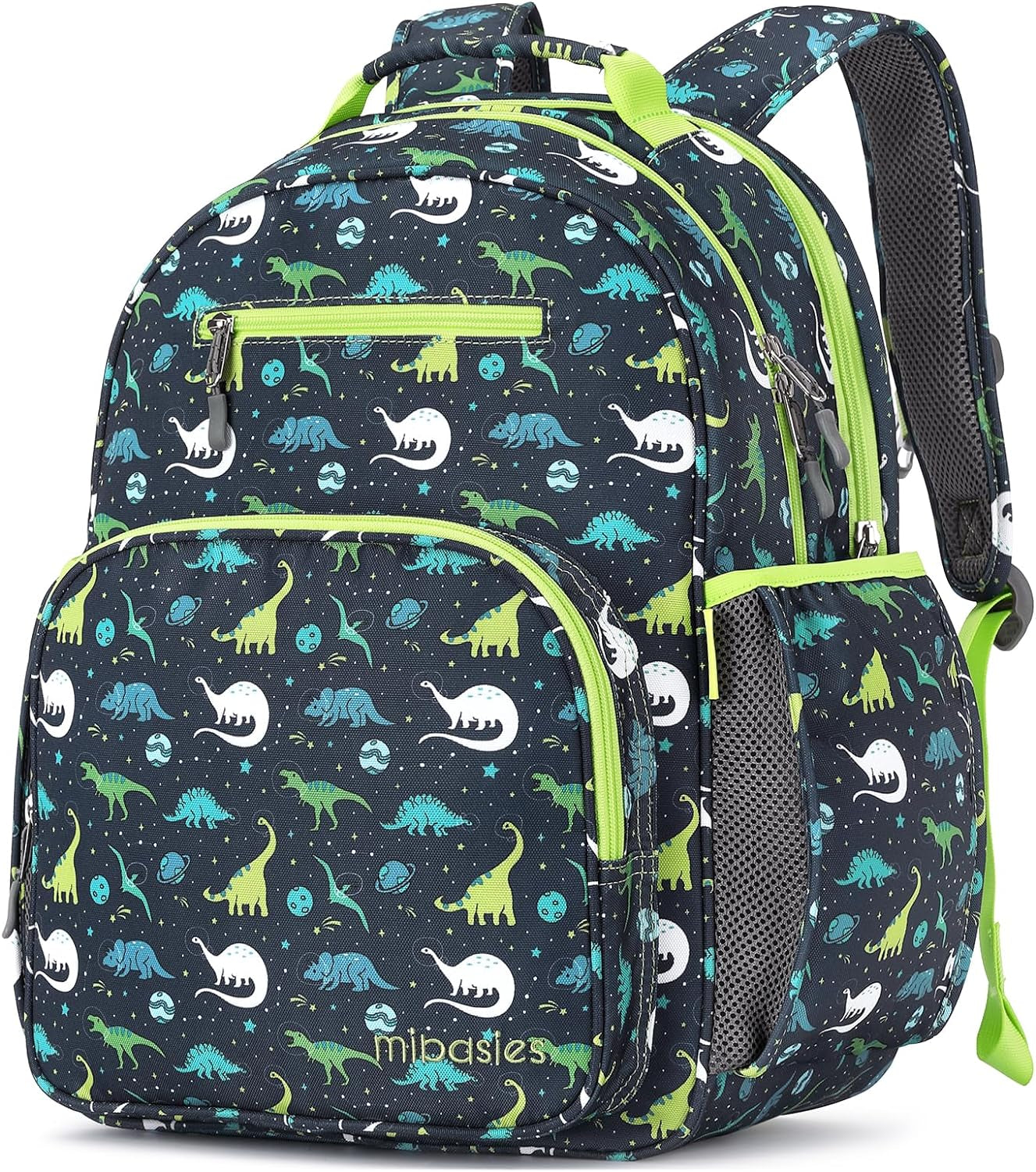 Backpack for Girls, Large Capacity Kids Backpack for Elementary School with Laptop Compartment（Galaxy Dinosaur）