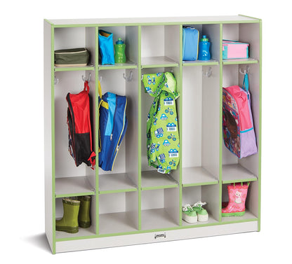 Rainbow Accents 2681JCWW130 5 Section Coat Locker - Key Lime Green