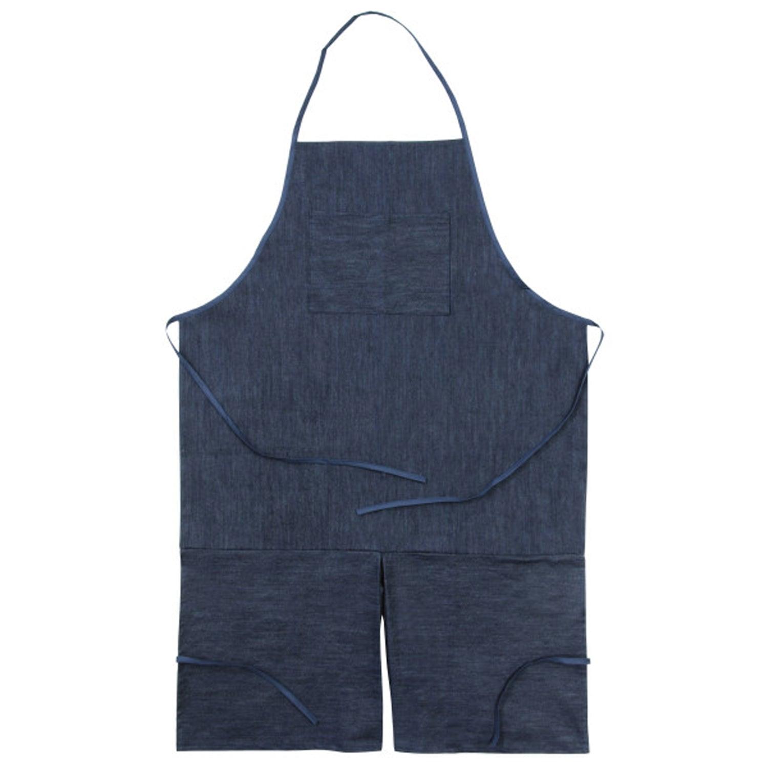 Adult Apron, Dark Blue Denim, 41" x 27-1/2", Pack of 2 - Loomini