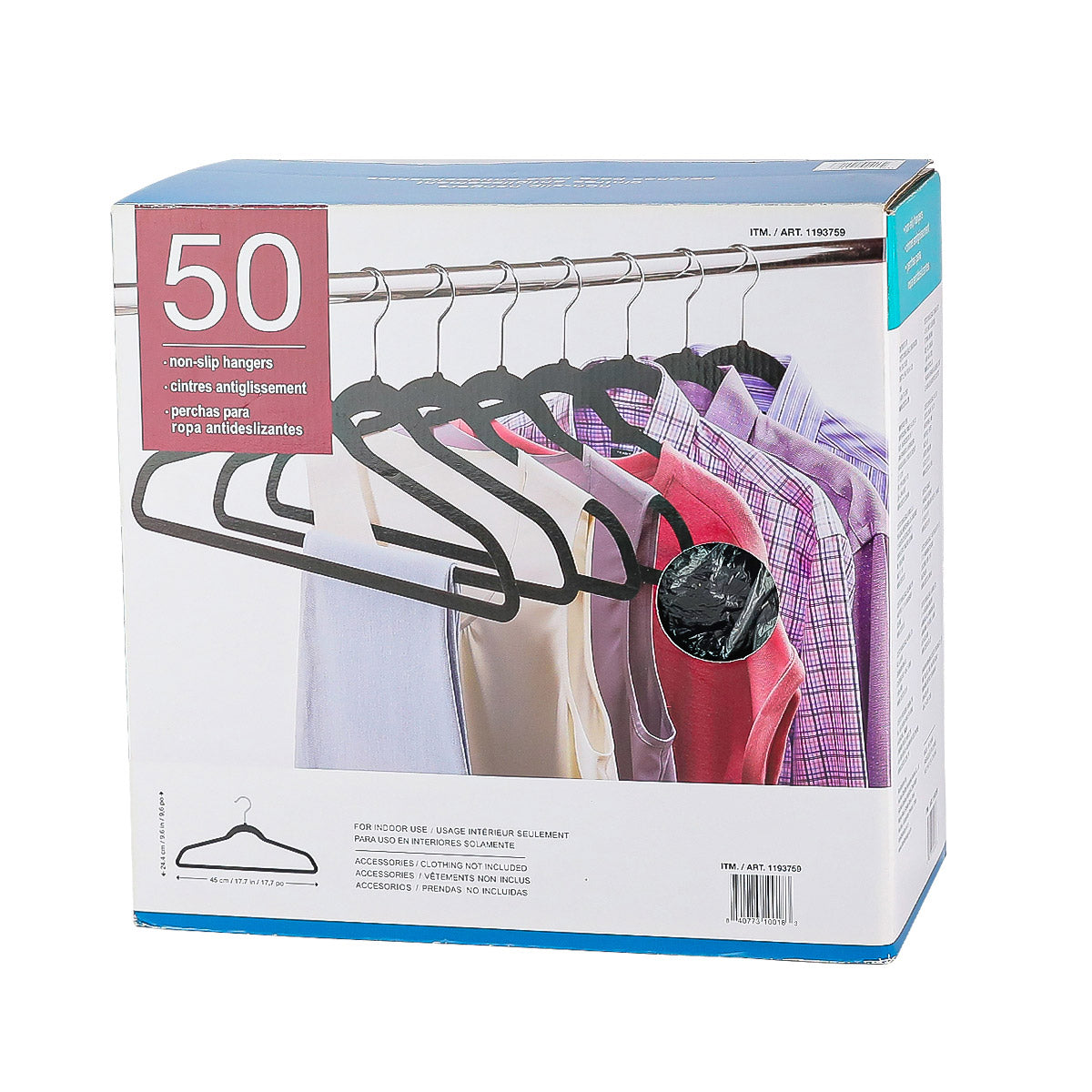 Flocked Hangers - Two 50-Packs