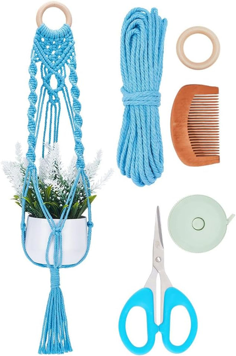 8 in 1 DIY Macrame Kit All in One Macrame Kits for Adults Beginners White Macrame Wall Hanging Ornaments for Decoration Easy Macrame Keychain Kits Macrame Plant Hanger Kit with Instruction