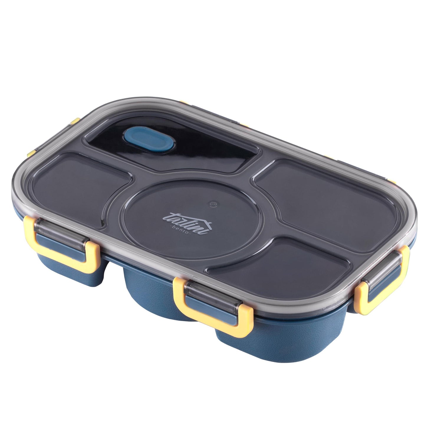 Tarlini  Blue Bento Box  Simple & Easy Leak Proof BPA Free 5 Compartment  Bento