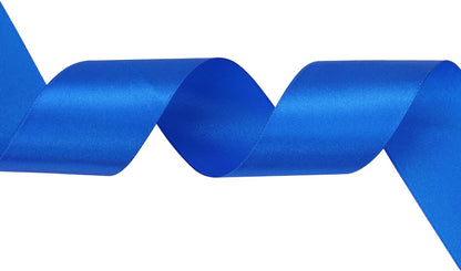 1-1/2 Inch Royal Blue Satin Ribbon 50 Yards Solid Fabric Ribbons Roll for Wedding Invitations, Bridal Bouquets, Sewing, Party Decorations, Gift Wrapping and More