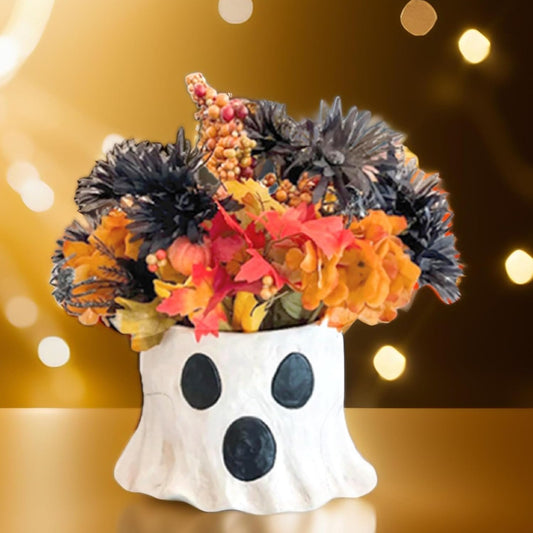 Halloween Candy Bowl, Halloween Cute Ghost Bucket,2024 Halloween Decorations,Halloween Vase,Ghost Bucket Vase (10Pcs)