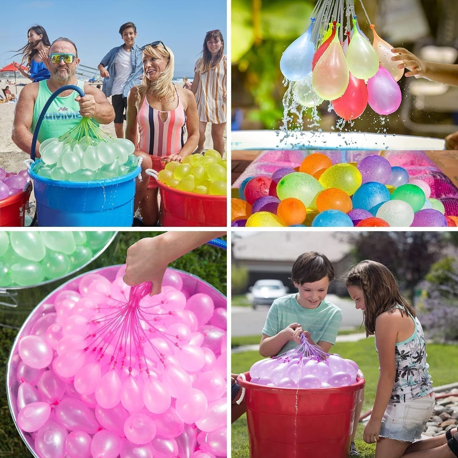 1000PCS Water Balloons, Water Balloons Quick Fill Colorful Air Balloons,Biodegradable Summer Splash Balloon Toys,For Water Bomb Game Fight Sports Fun Party
