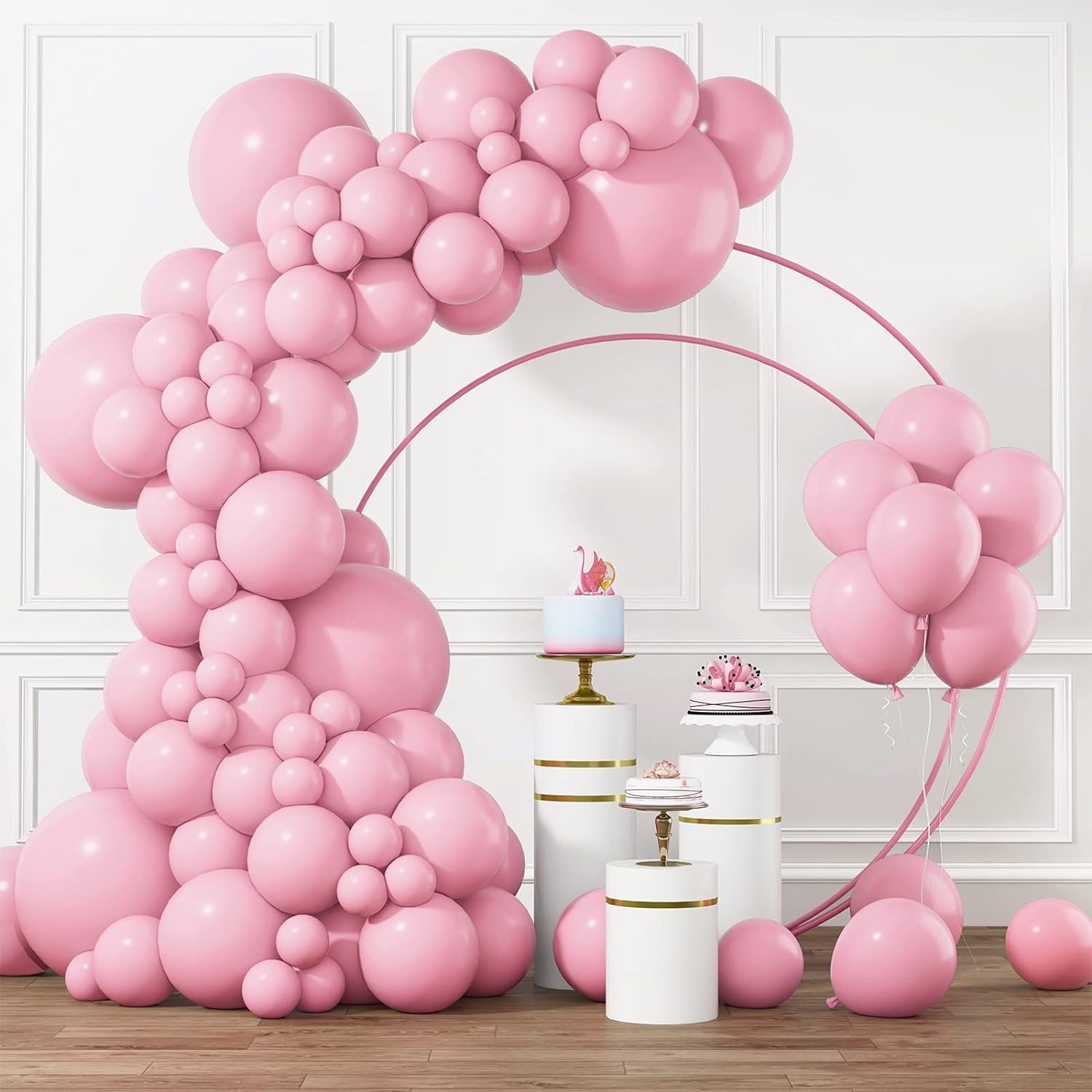 White Balloons Different Sizes 105Pcs 5/10/12/18 Inch for Garland Arch, Party Latex Balloons for Happy New Year Decorations 2024 Birthday Party Wedding Anniversary Baby Shower Party Decoration