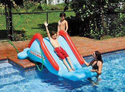 Super Slide Inflatable Pool Toy, Blue/Red