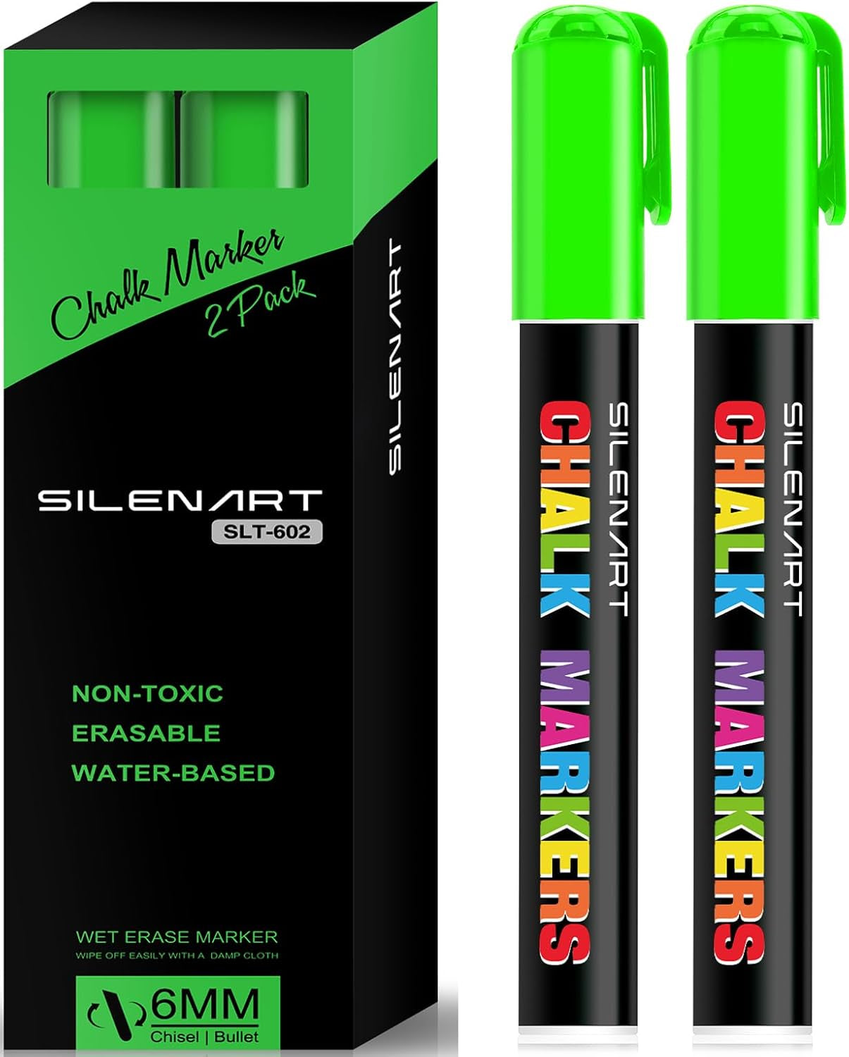 White Liquid Chalk Markers - Chalk Markers White - White Dry Erase Markers Pen - for Chalkboard Signs, Windows, Blackboard, Glass - 3-6Mm Chisel Tip, 3Mm Fine Tip