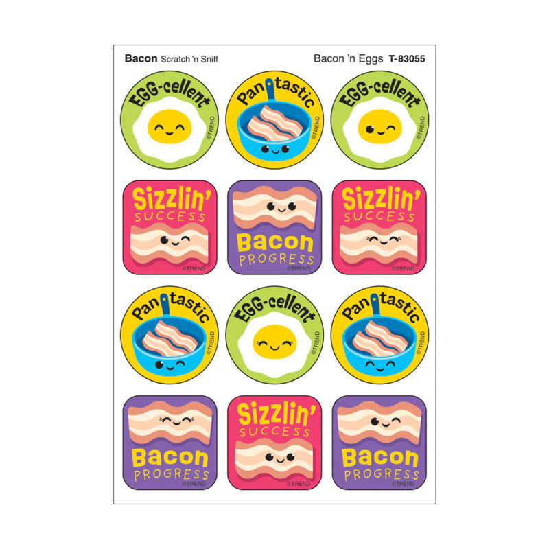 Bacon 'n Eggs, Bacon Scent Scratch 'n Sniff Stinky Stickers®, Pack of 48