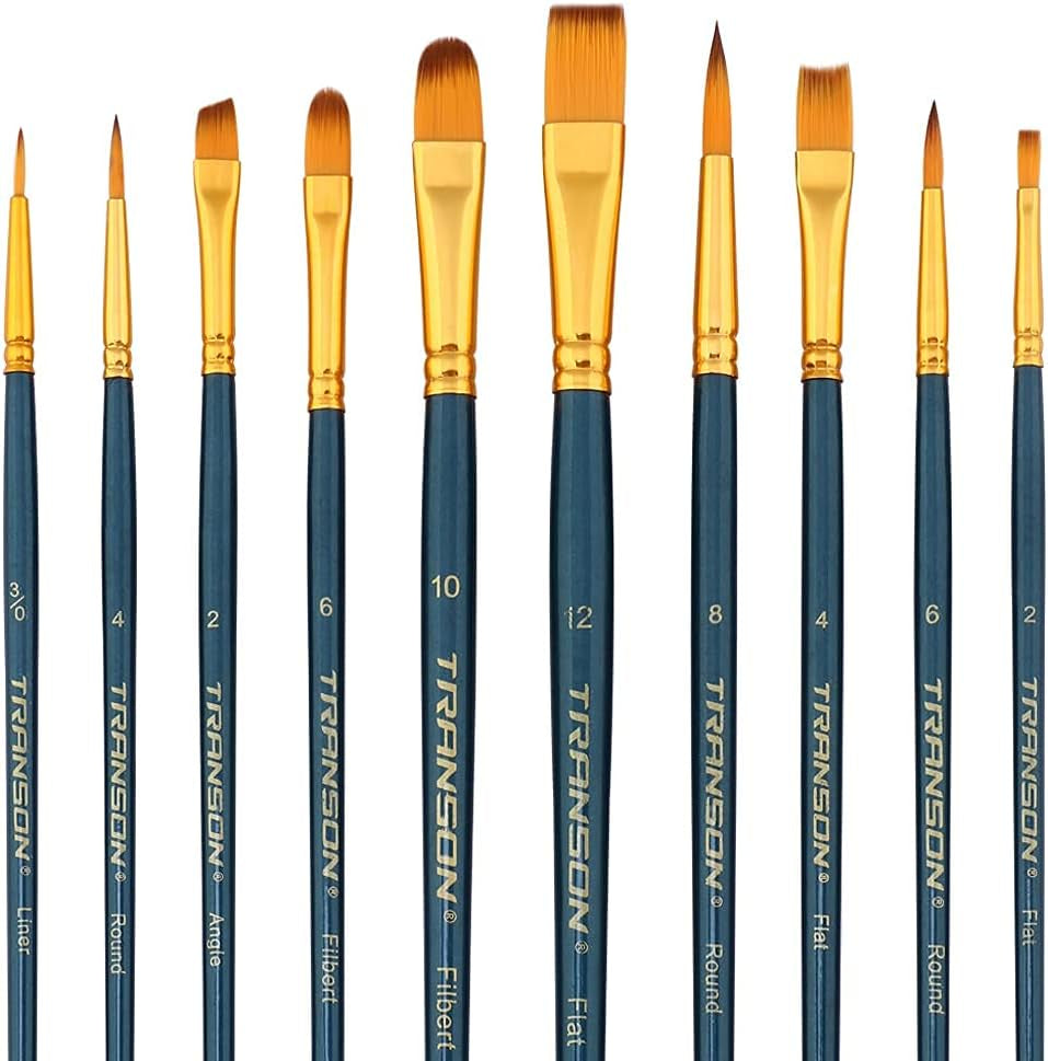 20Pcs Bulk Artist Painting Brush Set for Acrylic Watercolor Gouache Hobby Craft Face Rock Painting